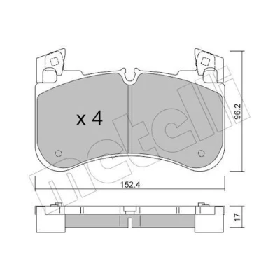 Kuva METELLI 22 1251 0 Jarrupalat valmius kulumisenilmaisemelle LAND ROVER: Range Rover Sport, Discovery 5, 4