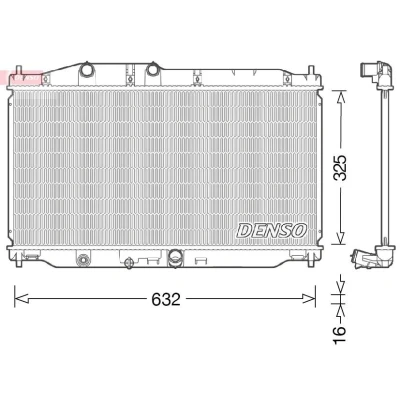 Kuva DENSO DRM40043 Jäähdytin 325 656 16 HONDA: CIVIC 9
