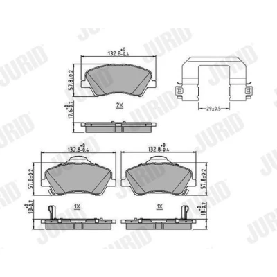 Kuva JURID 573815J Jarrupalat akustisella kulumavaroittimella Tarvikkeilla KIA: Rio 4, Stonic Hatchback