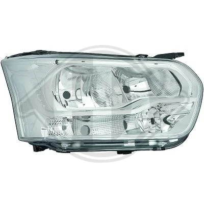 Kuva DIEDERICHS 1457082 Ajovaloumpio Oikea H7/H1, H15 LED Huomiovalolla Valokorkeussäätimen moottorilla