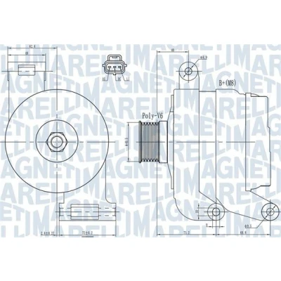 Kuva MAGNETI MARELLI 063731931010 Laturi 14V 150A VOLVO: V50, S40 II, C30