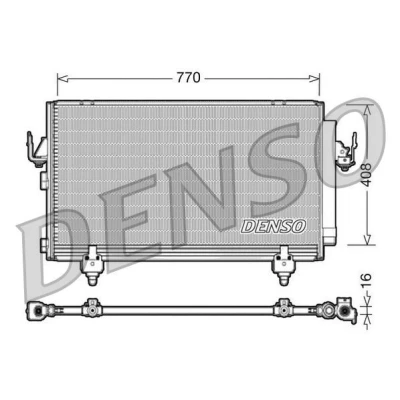 Kuva DENSO DCN50031 Ilmastoinnin Lauhdutin Vedenerottimella 770x408x16 R 134a 770