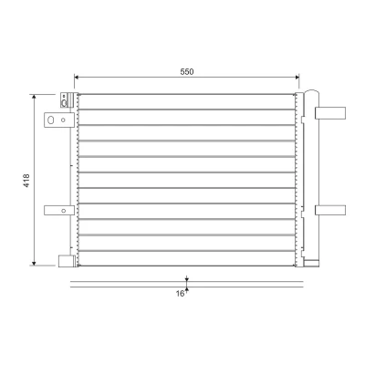Kuva VALEO 822706 Ilmastoinnin Lauhdutin Vedenerottimella 14 11 Alumiini 418