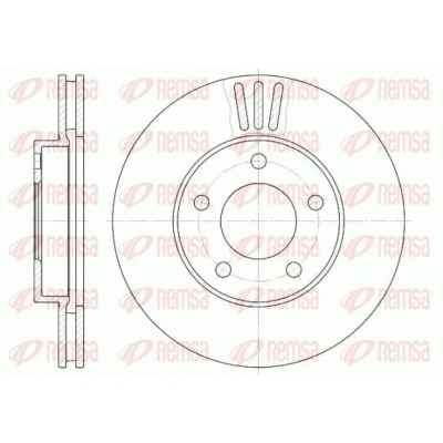 Kuva REMSA 61020.10 Jarrulevyt Etuakseli 278, 278 24 5 Tuuletettu FORD: Maverick SUV