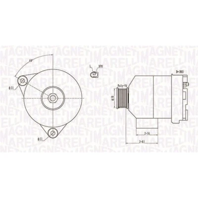 Kuva MAGNETI MARELLI 063731872010 Laturi 12V 120A MERCEDES BENZ: C sarja Sedan, E Vito Bussi