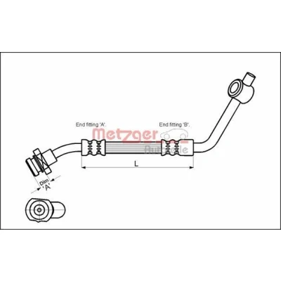 Kuva METZGER 4112529 Jarruletku 340 M10 x 1 NISSAN: TERRANO 2, Pick Up,