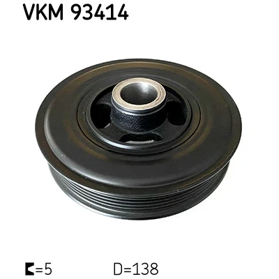 Kuva SKF VKM 93414 Kampiakselin Hihnapyörä 151,20mm 6 FORD: MONDEO 4 Turnier,