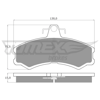 Kuva TOMEX brakes TX 10 45 Jarrupalat Etuakseli Ilman kulumisenilmaisinta