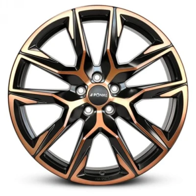 Kuva RONAL R71 Jet Black Copper Matt Front Cu 9.5x21 5/114.3 ET40 B76 Alumiinivanteet