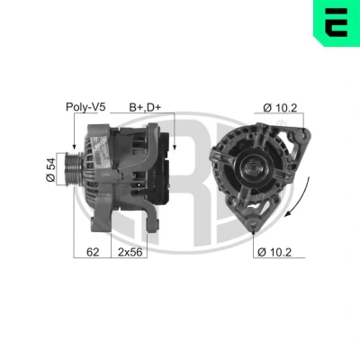 Kuva ERA 210162A Laturi 14V 70A OPEL: Astra G CC, H Caravan, Agila A