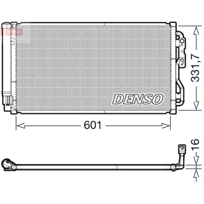 Kuva DENSO DCN05033 Ilmastoinnin Lauhdutin ilman vedenerotinta R 134a BMW: 3 Touring, 1 Hatchback