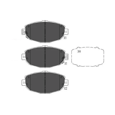 Kuva KAVO PARTS KBP 9072 Jarrupalat akustisella kulumavaroittimella