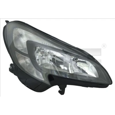 Kuva TYC 20 15017 05 2 Ajovaloumpio Oikea H7/H7, W21/5W Musta Huomiovalolla Oikeanpuoleiselle liikenteelle Sähkömoottorilla OPEL: Corsa E Hatchback