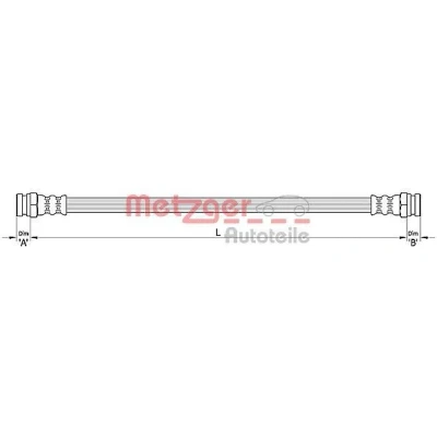 Kuva METZGER 4110311 Jarruletku 169 ABARTH: 500 / 595 695 Hatchback