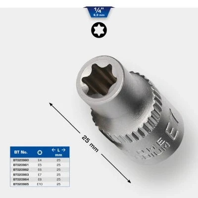 Kuva KS TOOLS BT020961 Hylsyavain E5 Torx, ulko