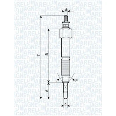 Kuva MAGNETI MARELLI 062900093304 Hehkutulppa 11V 10A M10X1,25