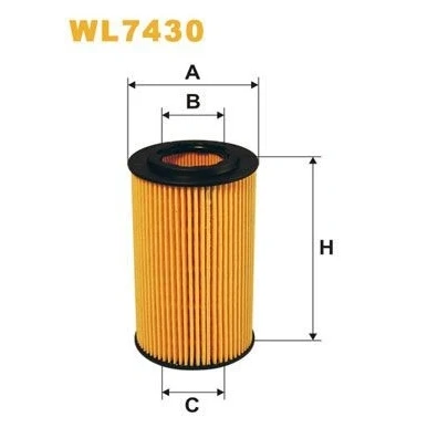 Kuva WIX FILTERS WL7430 Öljynsuodatin Suodatinpanos HONDA: CR V 2, Accord 7 Limousine, Tourer