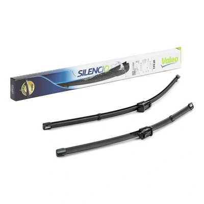 Kuva Pyyhkijänsulka Valeo Silencio X.trm, Flat Blade Set 574643 Edessä Rungottomat Top Lock VOLKSWAGEN: Tiguan I, BMW: X5, X6, AUDI: A5 B8 Coupe