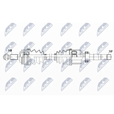 Kuva Vetoakseli, Etuakseli, oikea Citroën, Opel, Peugeot OE 1611143080, 3555188, 8PP48