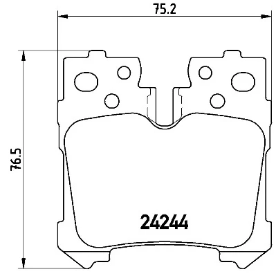 Kuva BREMBO P 83 076 Jarrupalat Kulumisenilmaisemelle Ilman tarvikkeita LEXUS: LS IV