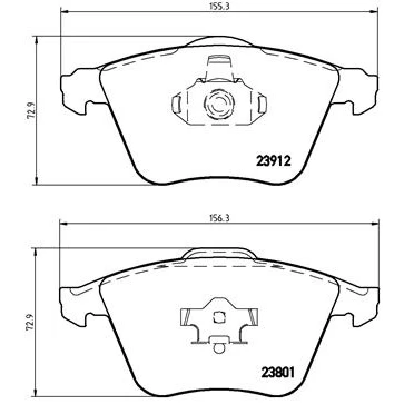 Kuva BREMBO P 10 012 Jarrupalat Ilman kulumisenilmaisinta Männän lukoilla tarvikkeita OPEL: Vectra C Sedan, Caravan, CC