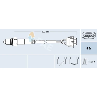 Kuva Lambda sondi, Edessä ALFA ROMEO, FIAT, OPEL OE 55353811, 55353812, 71744403