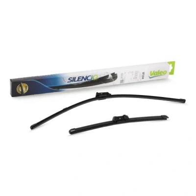 Kuva Pyyhkijänsulka Valeo Silencio X.trm, Flat Blade Set 574394 Edessä Rungottomat Top Lock RENAULT: Zoe, FIAT: 500 Hatchback