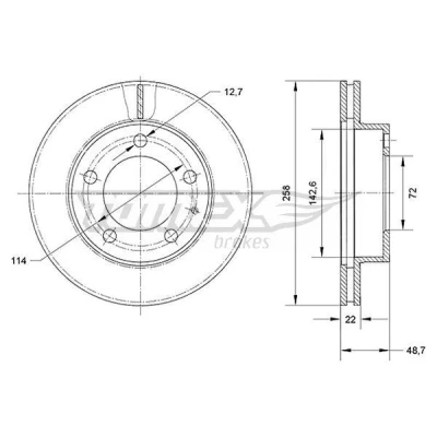 Kuva Jarrulevy TOMEX Brakes TX 70