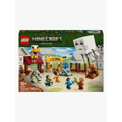 Kuva LEGO Minecraft 21273 Hornanhenki kuumailmapallon hyökkäys kylään
