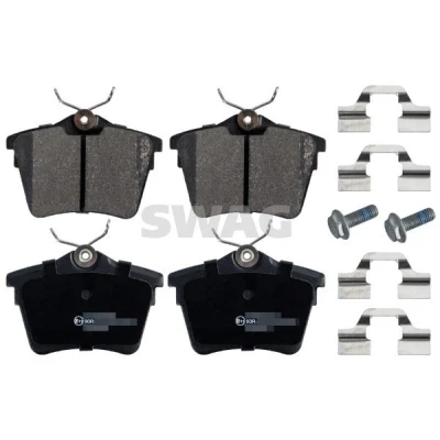 Kuva SWAG 62 91 6548 Jarrupalat Taka akseli Ilman kulumisenilmaisinta Kiinnitysmateriaalilla PEUGEOT: 407 SW, Sedan, 607 CITROËN: C5 III Farmari
