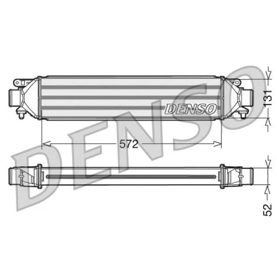 Kuva DENSO DIT09107 Välijäähdytin Alumiini 572x130x52 FIAT: BRAVO 2