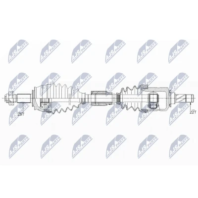 Kuva NTY NPW PL 095 Vetoakseli Etuakseli, oikea 922 OPEL: Corsa D Hatchback
