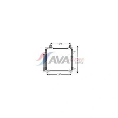 Kuva PRASCO TOA5578D Ilmastoinnin Lauhdutin Vedenerottimella 15 10 Alumiini 490 R 134a
