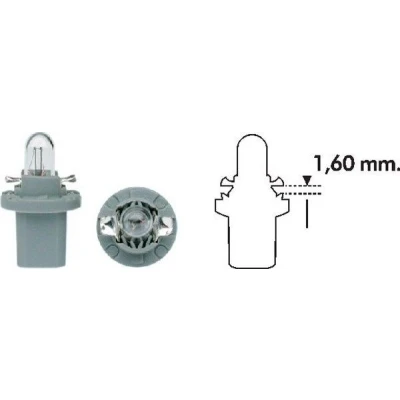Kuva MAGNETI MARELLI 003724100000 Polttimo, Mittariston Valo 24 1,2 B2,4W Harmaa