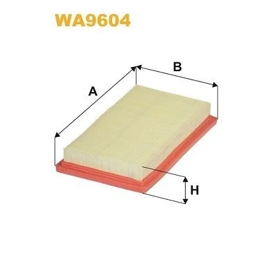 Kuva WIX FILTERS WA9604 Ilmansuodatin 33mm 135mm 232mm Suodatinpanos NISSAN: Qashqai / Qashqai+2 I, Note MICRA 3