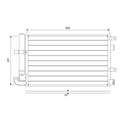 Kuva VALEO 822694 Ilmastoinnin Lauhdutin Vedenerottimella 14 Alumiini 350