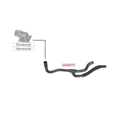 Kuva METZGER 2420075 Jäähdyttimen Letku EPDM (eteenipropeeni dieeni kumi) FORD: Transit Mk6 Van, Bussi