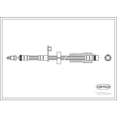 Kuva CORTECO 19034949 Jarruletku Etuakseli 530 M10X1 PEUGEOT: 207 Hatchback, SW