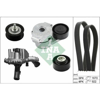 Kuva INA 529 0301 30 Vesipumppu + Vetohihnasarja Vesipumpulla Erikoistyökalu tarpeen asennuksessa FORD: Transit Mk6 Flatbed Kuorma auto/Alusta
