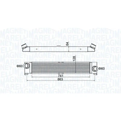 Kuva MAGNETI MARELLI 351319204230 Välijäähdytin CITROËN: Jumper II Bussi, Van, FIAT: Ducato III Bussi