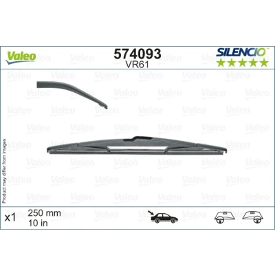 Kuva Pyyhkijänsulka Valeo 574093 250mm Takana Pyyhkijänsulka,perinteinen runko TOYOTA: Auris Farmari, RAV4 IV SUV, Yaris IV, SUZUKI: SWIFT 5