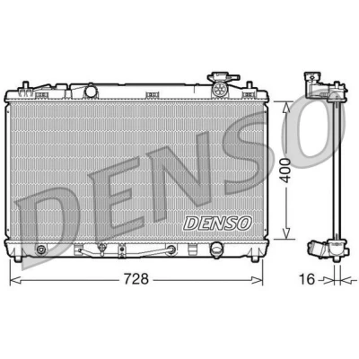 Kuva DENSO DRM50042 Jäähdytin Alumiini 400 728 16