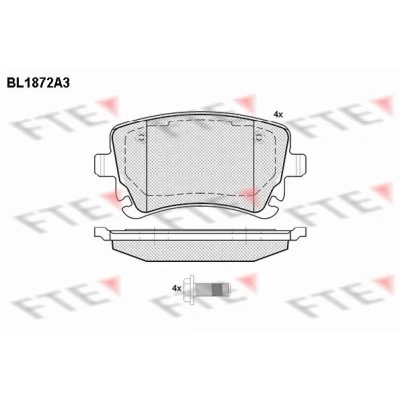 Kuva Jarrupalasarja, levyjarru, Taka akseli AUDI, BENTLEY, VW OE 3W0698451B, 4B3698451, 4B3698451A