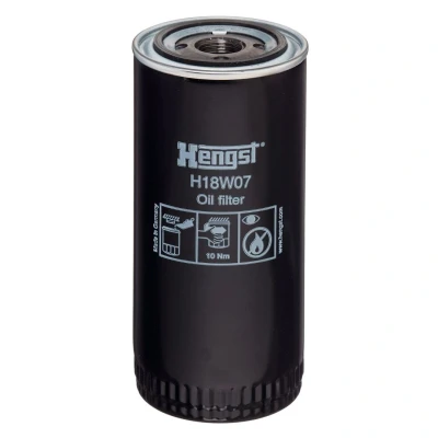 Kuva HENGST FILTER H18W07 Öljynsuodatin 1 12 UNF Ruuvattava suodatin RENAULT TRUCKS: Midliner
