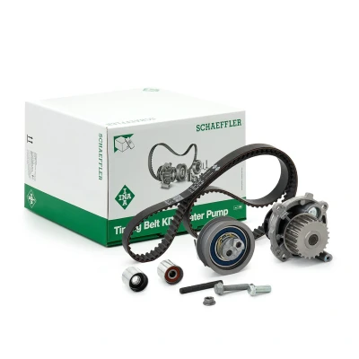 Kuva INA 530 0445 32 Vesipumppu + Jakohihnasarja Vesipumpulla VOLKSWAGEN: Passat B6 Variant, Golf 5, Jetta 3, SKODA: Octavia II Hatchback, 2 Combi