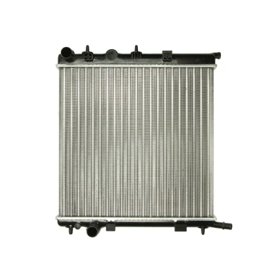 Kuva NRF 53863 Jäähdytin Alumiini 396 380 18 asennusosilla Jäähdytysrivat juotetut CITROËN: C2 Hatchback, C3 I PEUGEOT: 207 Hatchback