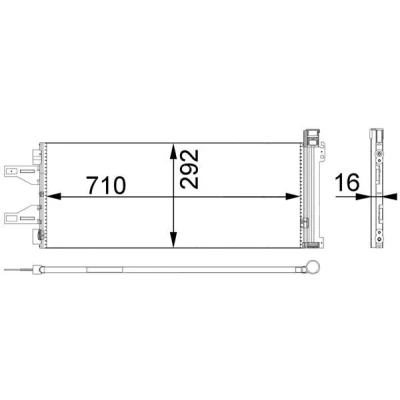 Kuva MAHLE ORIGINAL AC 368 000P Ilmastoinnin Lauhdutin Vedenerottimella 710 FIAT: Ducato III Bussi, Van, Flatbed Kuorma auto / Alusta