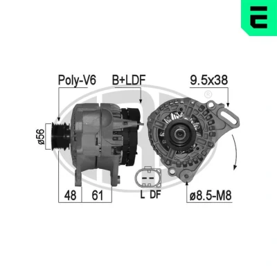 Kuva ERA 209157A Laturi 14V 70A SEAT: Ibiza 3, SKODA: Fabia I Hatchback, Octavia Hatchback