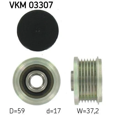 Kuva SKF VKM 03307 Laturin Vapaakytkin 37,2 PEUGEOT: Partner II Tepee, 407 SW