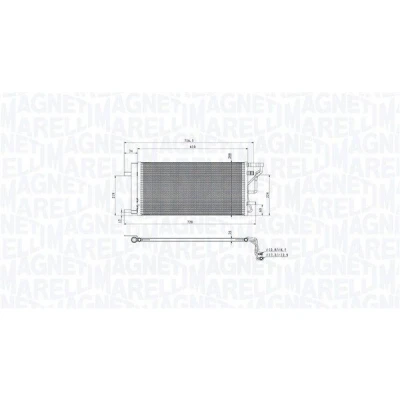Kuva MAGNETI MARELLI 350203105200 Ilmastoinnin Lauhdutin Vedenerottimella 288 590 16